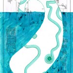 Page 525 by Matt Kish. Acrylic paint and ink on found paper January 2, 2011. Image courtesy of the artist.
