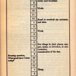 Benjamin Franklin's daily schedule.