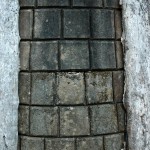 A bricked-in tree at Mepkin Gardens.