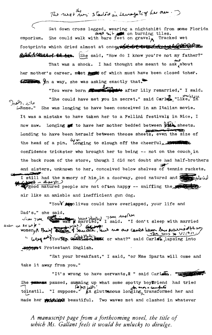 The Art of Fiction No. 160 Manuscript