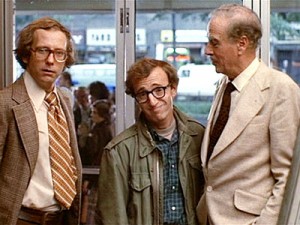 McLuhan, far left, in <em>Annie Hall</em>.