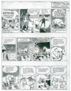 A page from the IRD cartoon version of Animal Farm.