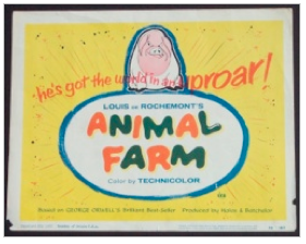 "Animal Farm" Halas & Batchelor. Movie Title Lobby Card.