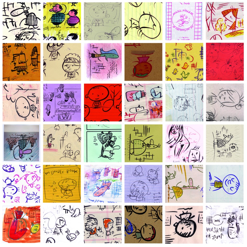 72 Doodles (detail, 1998–2005.