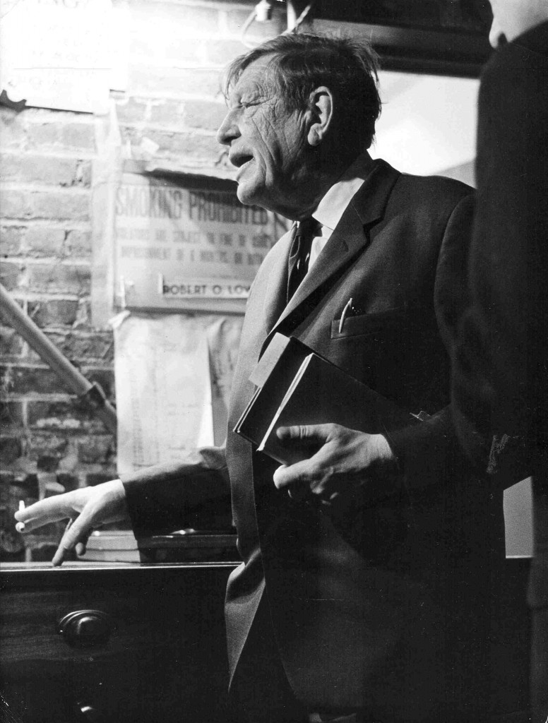 W. H. Auden at the Poetry Center, 1966. Photo: Diane Dorr-Dorynek, courtesy of 92Y Unterberg Poetry Center  