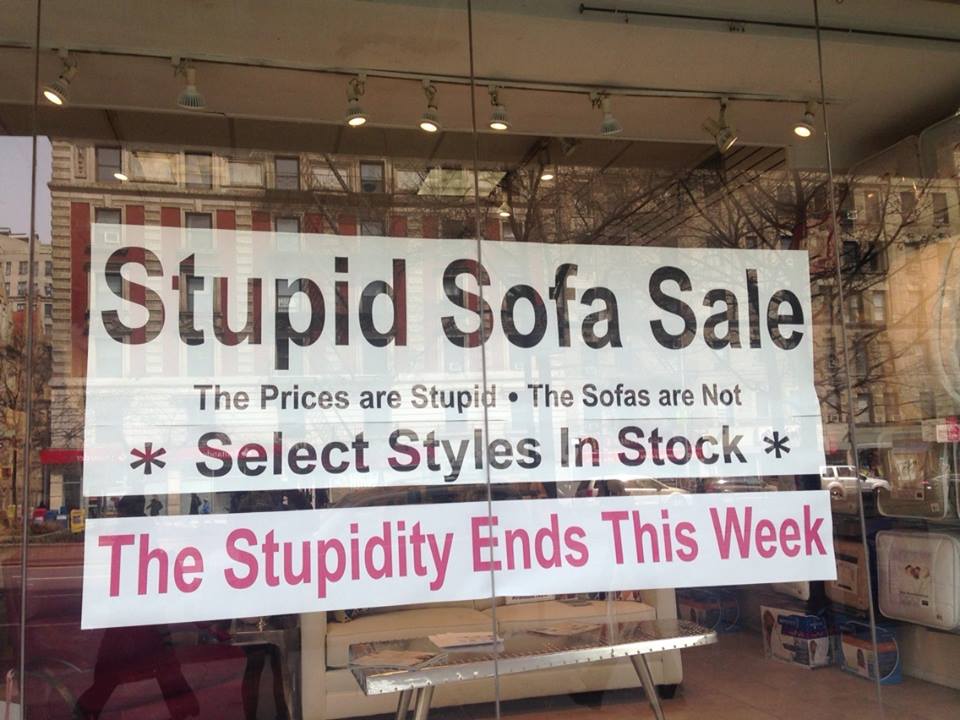 stupid sale
