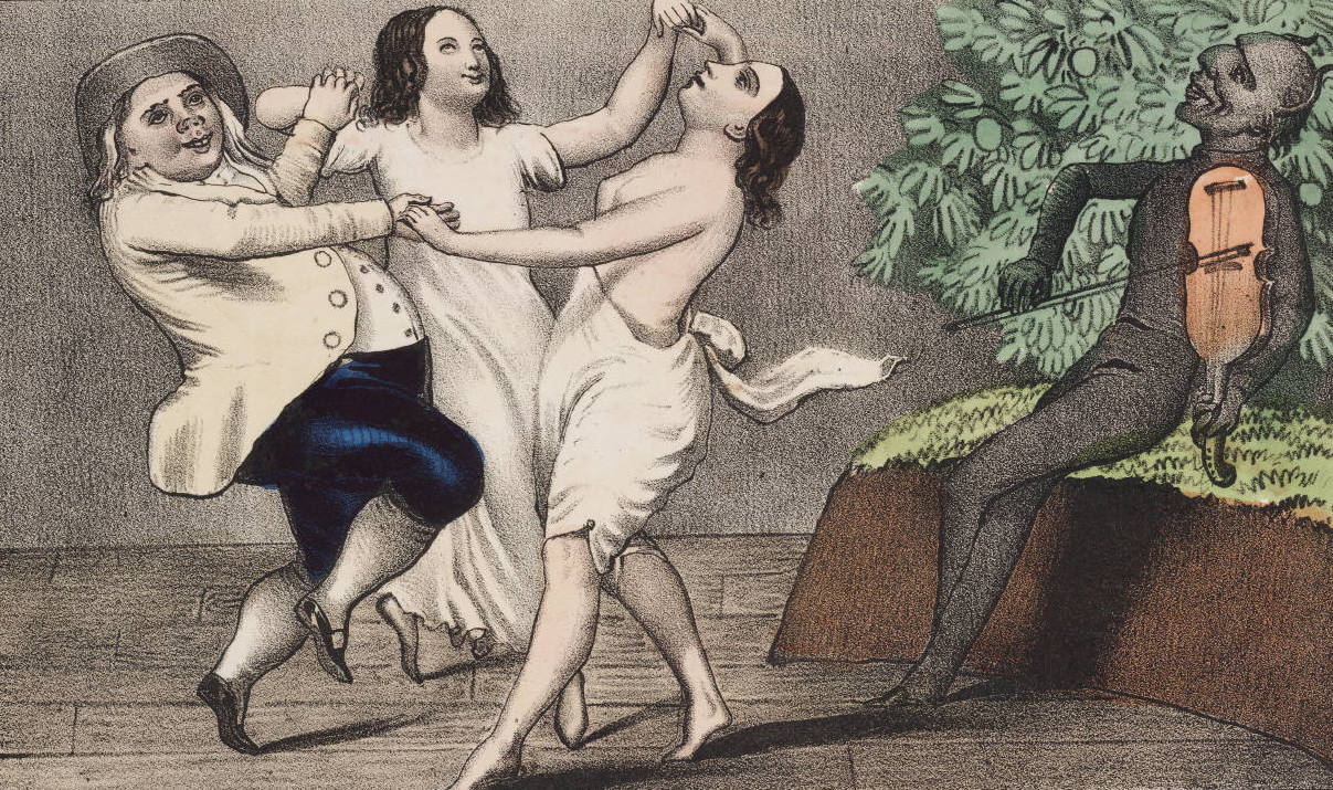 A_Mormon_and_his_wives_dancing_to_the_devil's_tune_1850