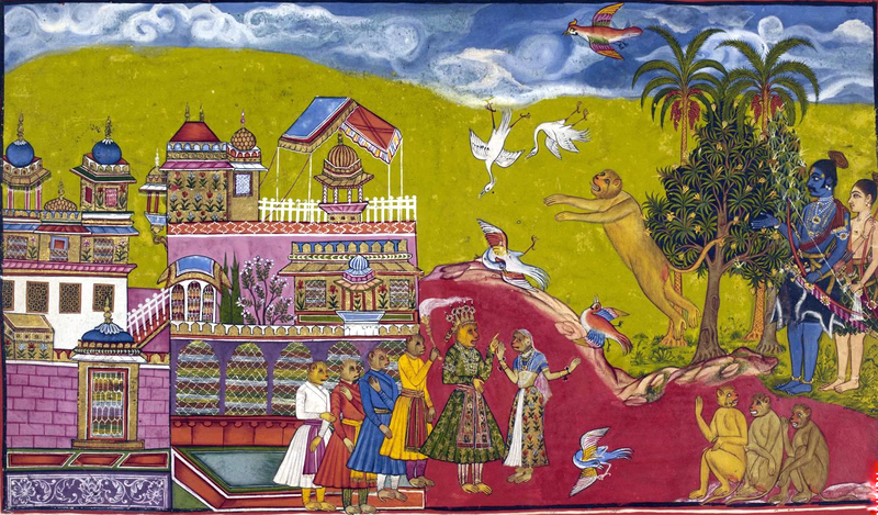 Illustration_of_Sugriva_challenging_Vali_from_the_Ramayana_(c._1628–1649)