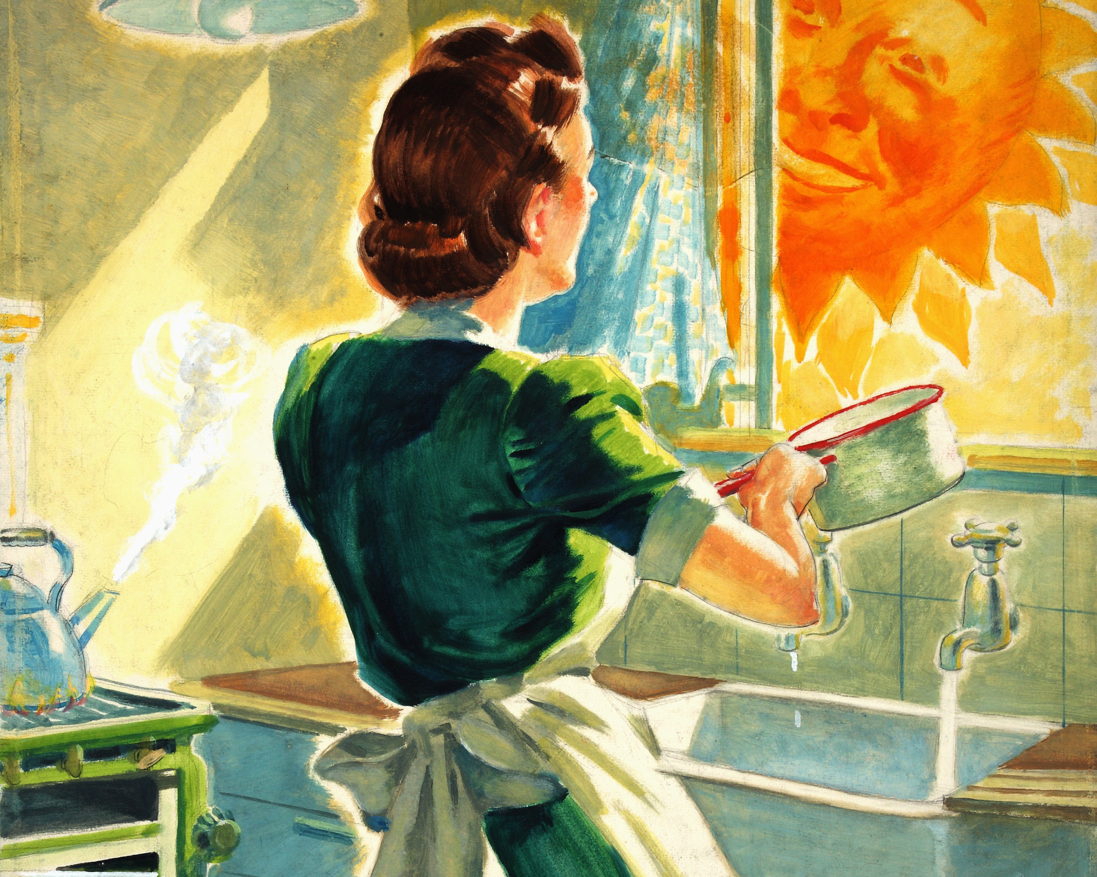 INF3-179_Fuel_Economy_Keep_on_saving_coal..._(housewife_at_kitchen_sink)_Artist_Marc_Stone