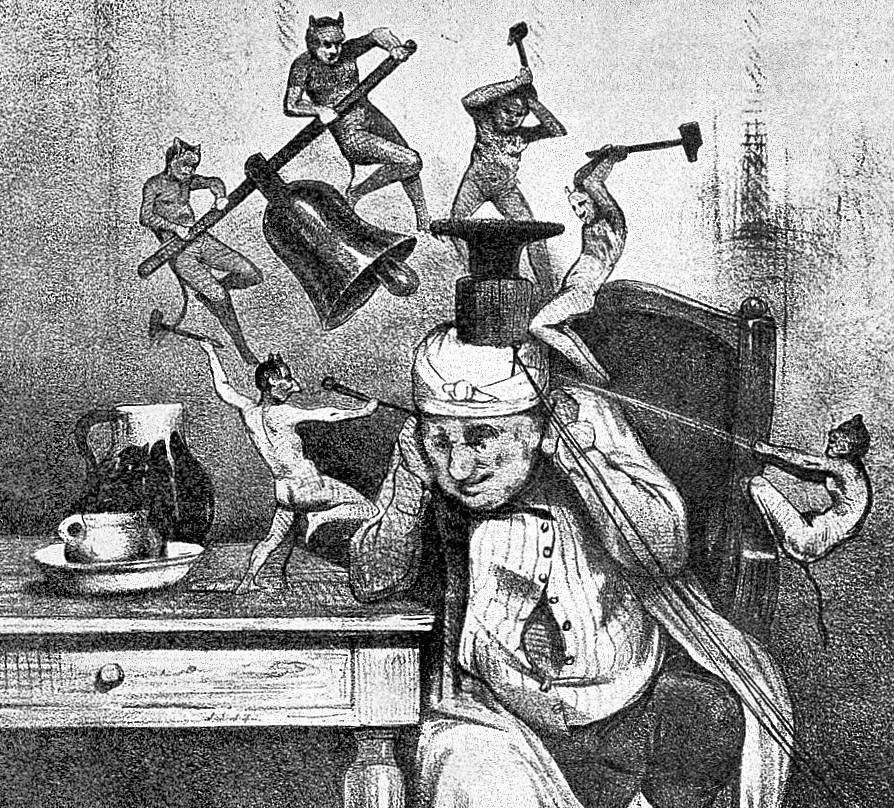 la migraine par Daumier