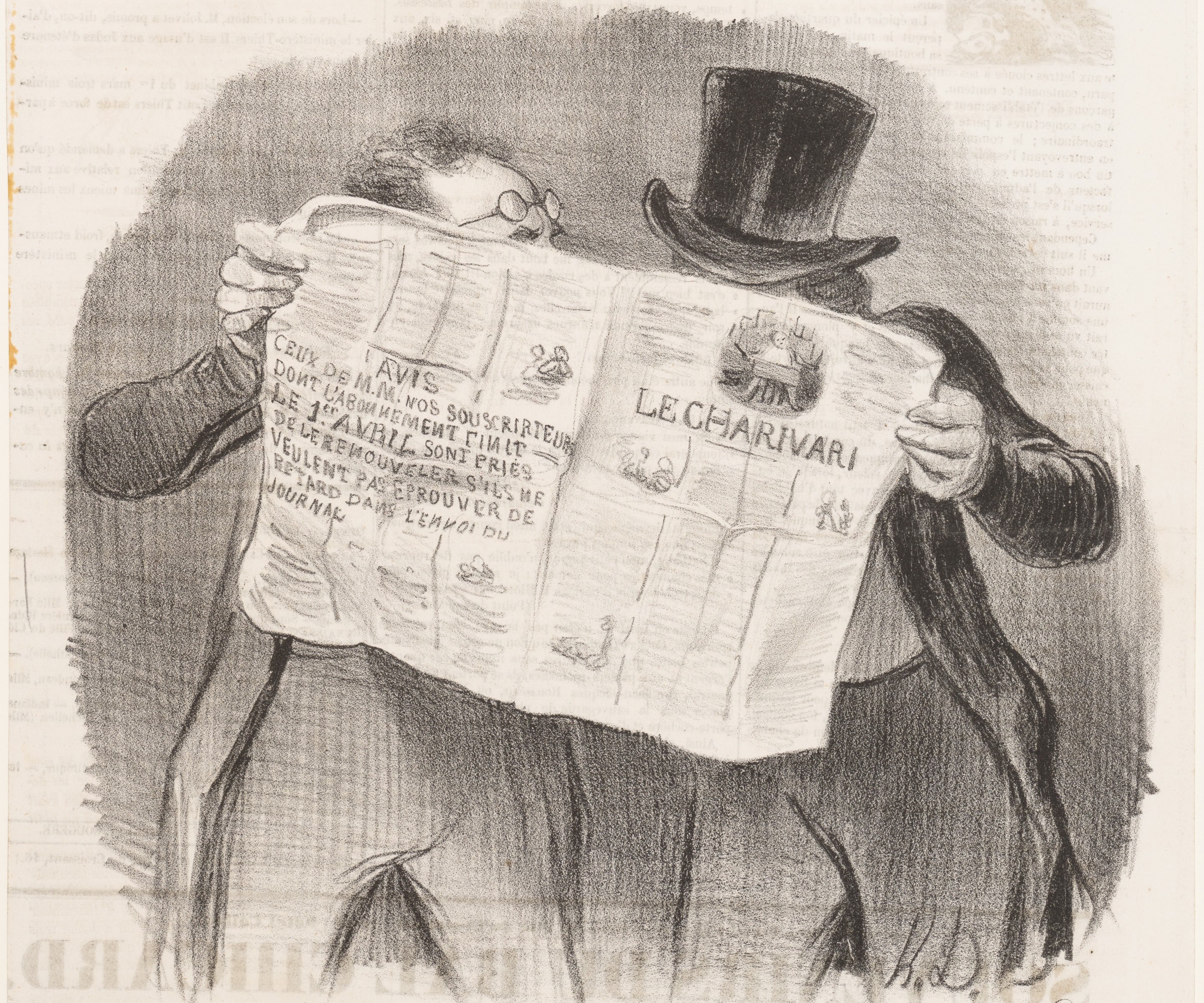 Honore_Daumier,_Le_Charivari_-_Advice_to_Subscribers,_1840