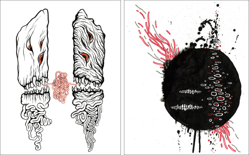 Matt Kish’s illustrations for The Desert Places, by Amber Sparks and Robert Kloss.