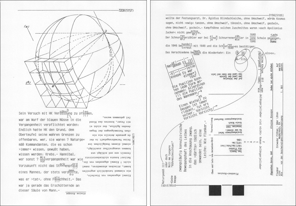 A manuscript page from Dessen Sprache du nicht verstehst (Whose language you don’t understand). Image courtesy mariannefritz.at.