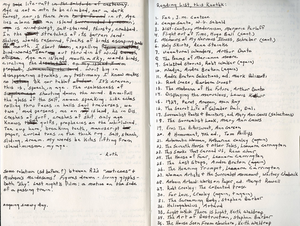 Robert Seydel, Knotbook #23, March 12, 2005. Courtesy of the Robert Seydel Estate
