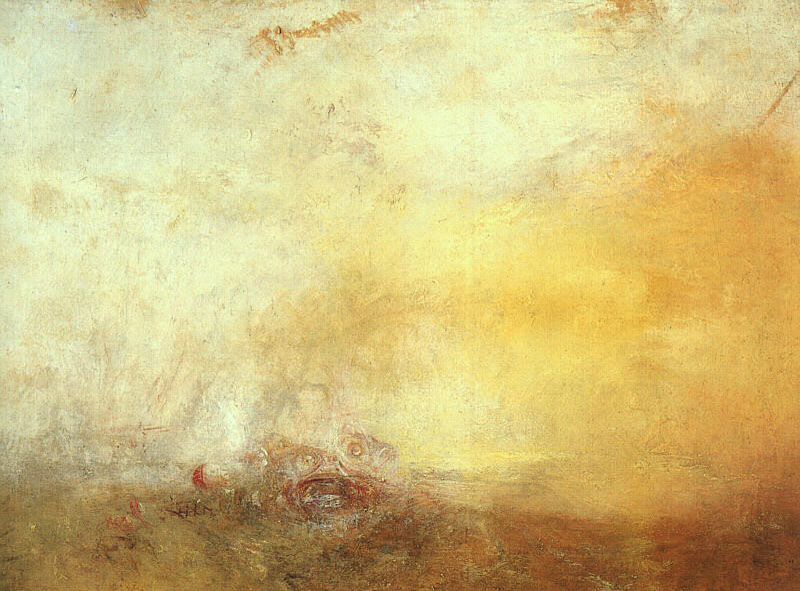 J. M. W. Turner, Sunrise with Sea Monsters, 1844, oil on canvas.