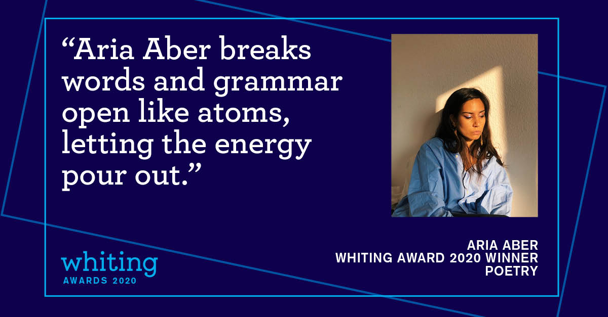 The Paris Review Whiting Awards 2020 Aria Aber, Poetry