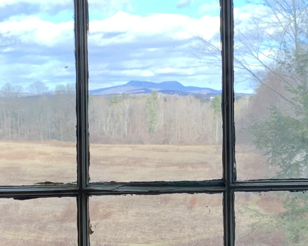 view of mount greylock from melvilles writing desk