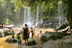 Swimming in Cambodia