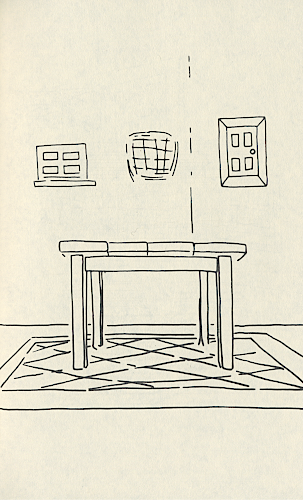 Door, Window, Table, Basket, Mirror, Rug